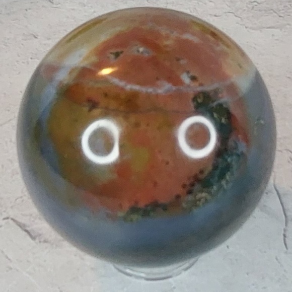 Ocean Jasper Sphere | Joy • Renewal • Emotional Harmony - Picture 4 of 8